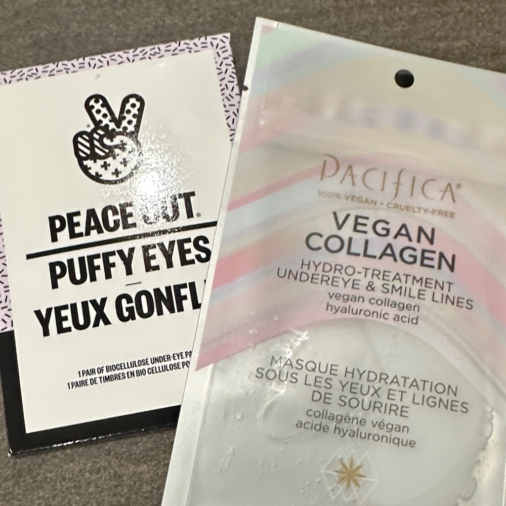 2 for $15 (includes both as one ) under eye masks